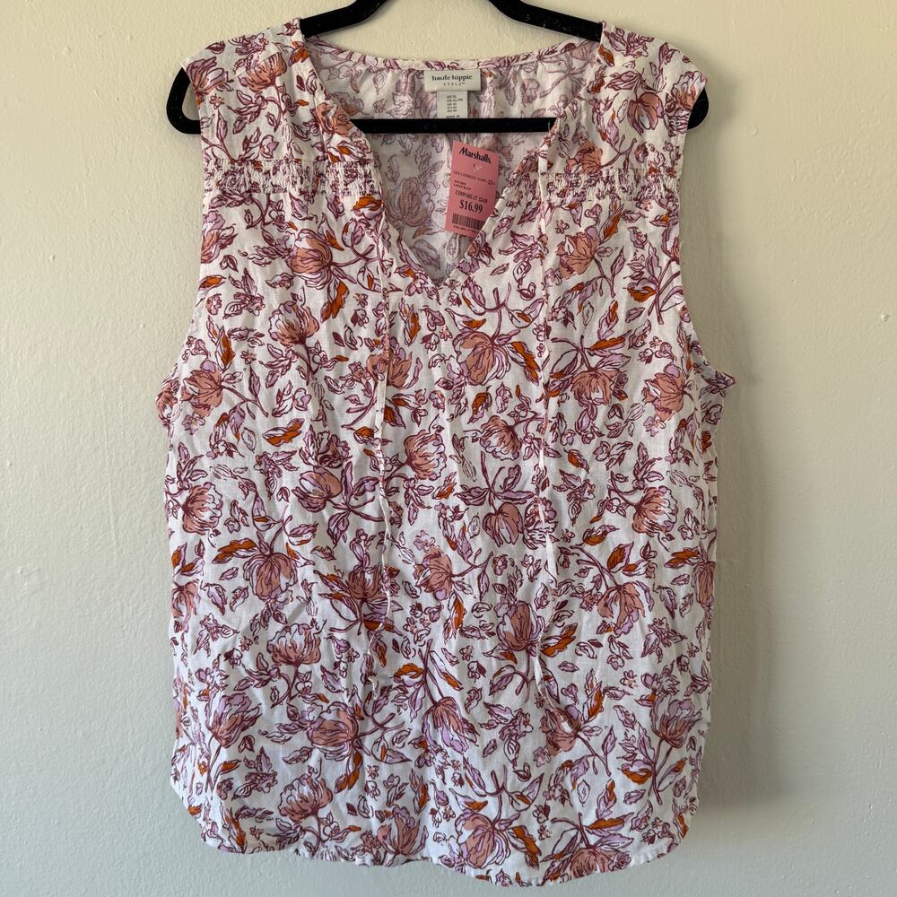 NWT Haute Hippie Floral Sleeveless Blouse